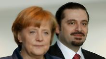 Merkel fordert beim Besuch des libanesischen Staatsgasts Hariri in Berlin konstruktive Beiträge von Israel.
