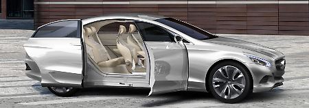 Sanftes Gleiten: Für die hinteren Schiebetüren der Studie F 800 hat Mercedes spezielle Schienen entwickelt.