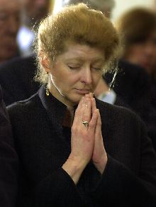 Margherita Agnelli de Pahlen bei der Beerdigung ihres Vaters am 26. Januar 2003.