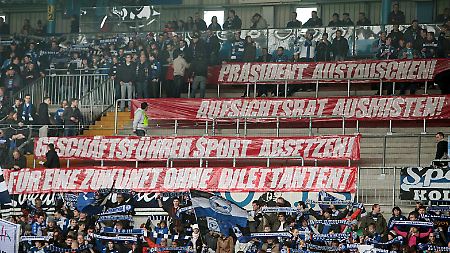 Die Bielefelder Fans sind derzeit nicht allzu gut auf die Vereinsführung zu sprechen.