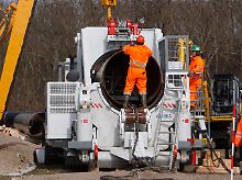 Aufgabe für Spezialisten: Erdgaspipelinebau, hier bei einem Projekt in Brandenbrug.