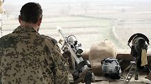 Eine Bundeswehr-Scharfschützenstellung auf der Höhe 431 im Distrikt Char Darah.
