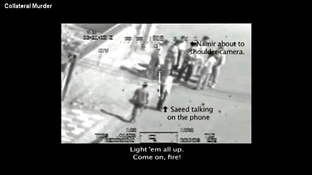 Das Video ist mit Hinweisen auf die Journalisten "Namir" und "Saeed" versehen.