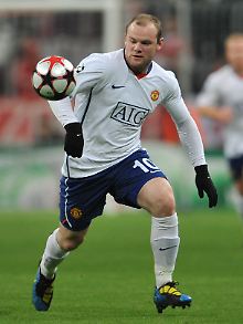 Doch dabei: Wayne Rooney stürmt gegen Bayern von Beginn an.