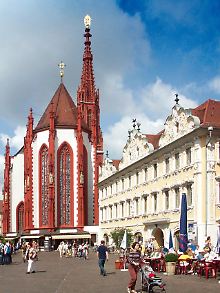 Der Marktplatz von Würzburg.