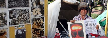Concepcion Picciotto vor ihrem Peace Camp am Weißen Haus.