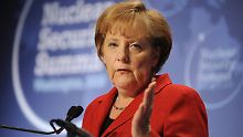 Kanzlerin Merkel setzt auf die IAEO, um Uran besser zu kontrollieren.