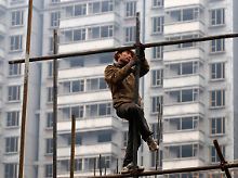 Bauarbeiter in Shangzi.