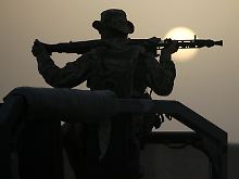 Ein Bundeswehrsoldat bei Kundus.