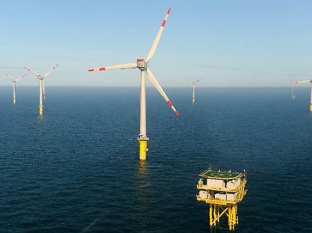 Zwölf Rotoren wurden in der Nordsee errichtet.