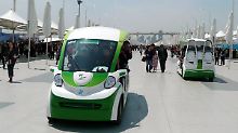 Abgase gibt es nicht: Auf dem Gelände der Weltausstellung Expo in Shanghai wird nur mit elektrischem Antrieb gefahren.