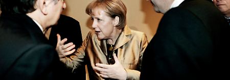 Angela Merkel am Rande machte ihrem Unmut Luft.