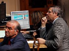 Nervöse Spannung an der Ibex: Händler an der Madrider Börse.