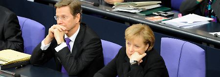 Gar nicht gut findet eine Mehrheit, wie die Regierung die Finanzkrise angeht.