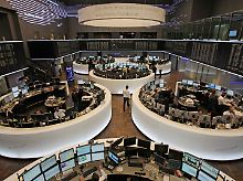 An der Frankfurter Börse.