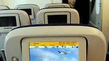 Für jeden Passagier gibt es einen eigenen Bildschirm.