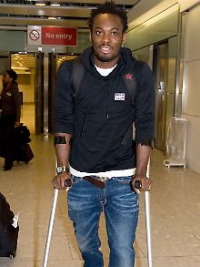 Michael Essiens Knie bereitete ganz Ghana Sorgen. Inzwischen steht fest, dass es seinen WM-Einsatz verhindert.