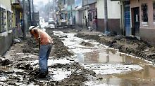 Amatitlan, eine Stadt in Guatemala, ist vom Schlamm verwüstet.