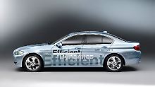 Bisher nur eine Studie: Aus dem "Concept 5 Series ActiveHybrid" könnte bis 2011 eine Hybrid-Version der 5er BMW werden. 