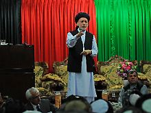 Karsai bei seinem Auftritt in Kandahar.
