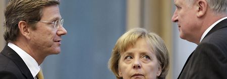 Westerwelle, Merkel und Seehofer werden sich finden müssen, wenn sie die Woche überstehen wollen.