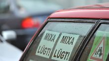 Protest an einem Augsburger Auto.