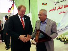An Einreise gehindert: Entwicklungsminister Niebel mit dem palästinensischen Premier Salam Fayad.