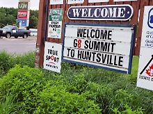 Echte Sportsgemeinde: Huntsville begrüßt seine Gäste.