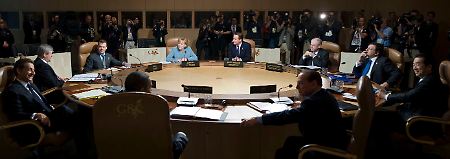 Die Teilnehmer des G8-Gipfels versuchen, offenen Streit zu vermeiden.