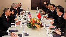 Die Delegationen der USA und Chinas treffen sich am Rande des G20-Gipfels.
