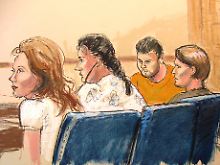 Die mutmaßlichen Spione Anna C., Vicky P., Richard M., Cynthia M. und Juan Lazaro bei ihrem Gerichtstermin.