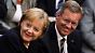 Merkel und Wulff sind bei den Umfragewerten krisenfest.