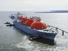Die "Arctic Discoverer" vor der Ostküste der USA: Mit solchen Flüssiggastankern liefert Norwegen sein Erdgas über den Atlantik. 