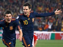 Mann des Spiels: Das fünfte WM-Tor von David Villa beschert Spanien das erste WM-Halbfinale.