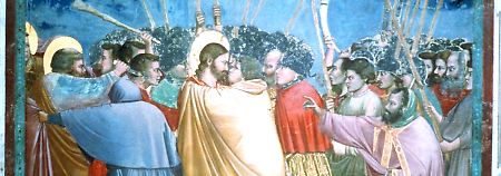 Hat auch keine Angst: Jesus nach dem Kuss von Judas.