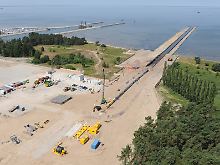Blick auf die Anlandestelle der Ostsee-Erdgaspipeline bei Lubmin.