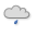 bedeckt, etwas Regen