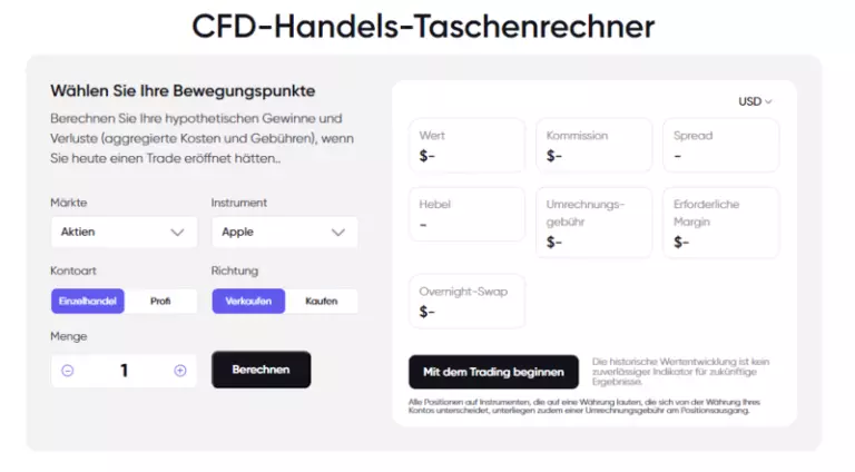 markets.com rechner
