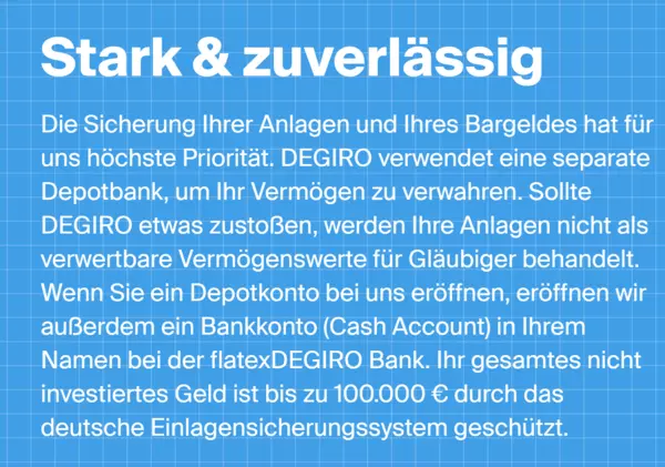 Degiro Einlagensicherung