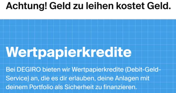 Degiro Wertpapierkredit