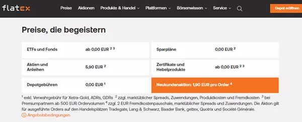 flatex gebühren