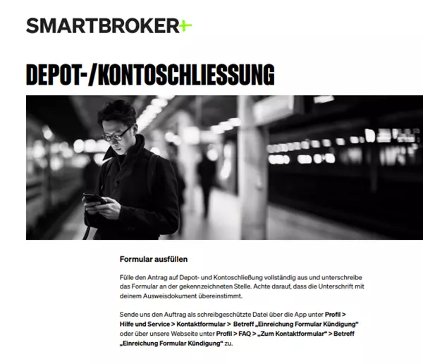 smartbroker-plus konto schlieÃÂen