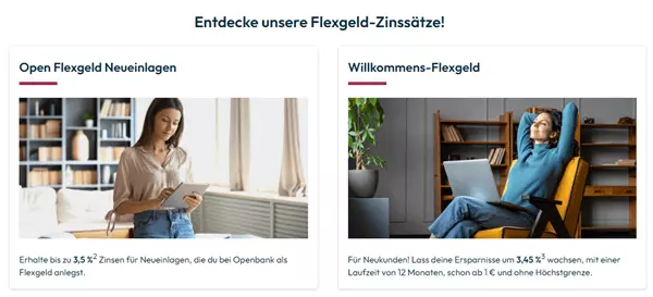 Openbank Zinsen pro monat