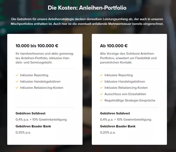 solidvest gebühren