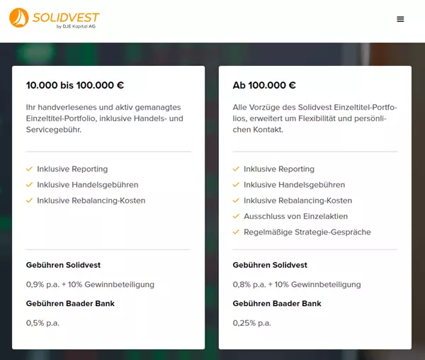 solidvest kosten
