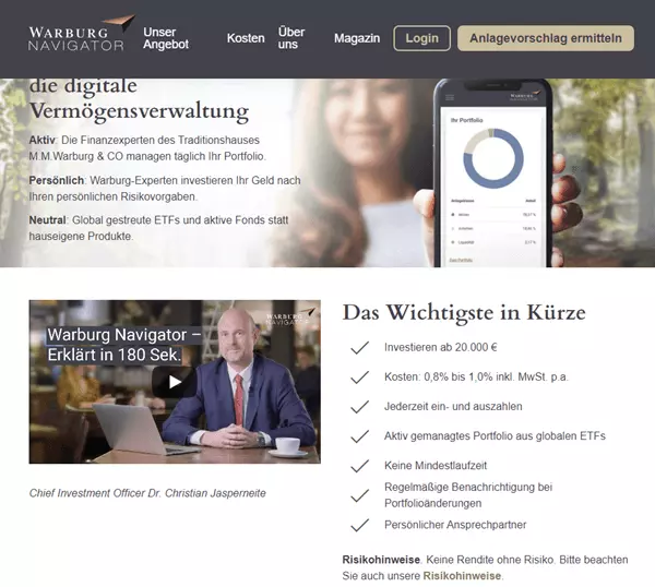 warburg navigator test