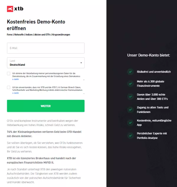 XTB Demo Konto