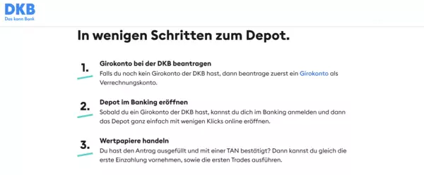 DKB Depoteröffnung