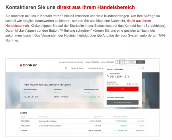 S Broker Depot kÃÂ¼ndigen