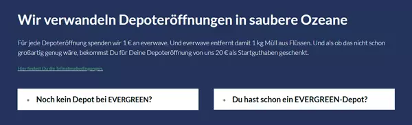 evergreen startguthaben prämie